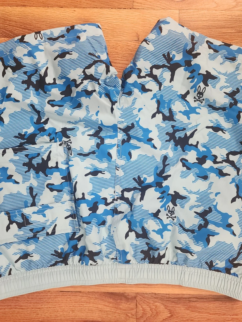 Psycho Bunny Men's Blue Camo Swim Shorts